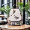 A Retro Ethnic-style Embroidered Flower Backpack with A Large Capacity for Artistic Travel