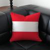 Honorary Proud AAustria FLAG Red Cushion Cover Pillow Case Antidustmite Invisible zipper silky plush cushion