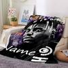 Customiz Name Personality Juice WRLD Blanket Soft &Warm Sofa Office Bed Travel Lunch Break Blanket, Gift Suitable All Seasons