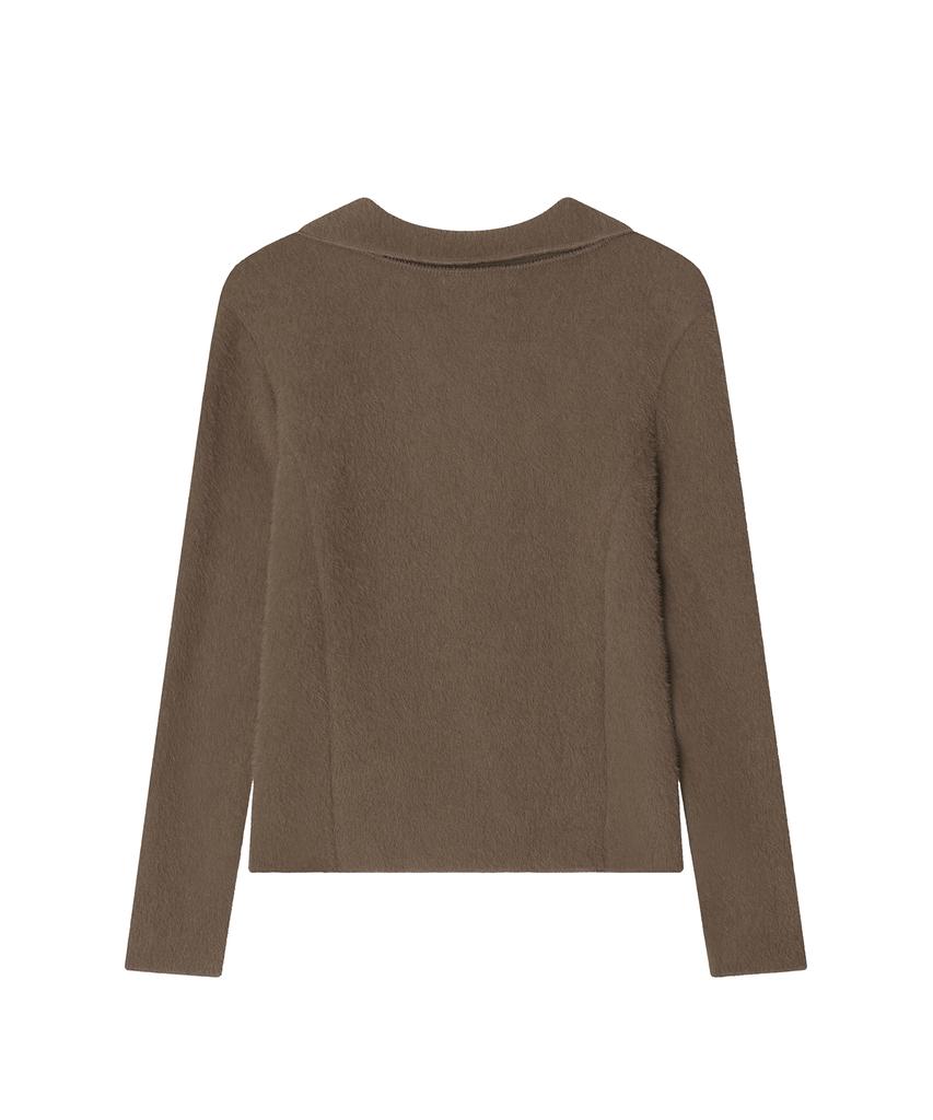 Meibeoyu Prim Wool Cardigan Knitwear _ Beige