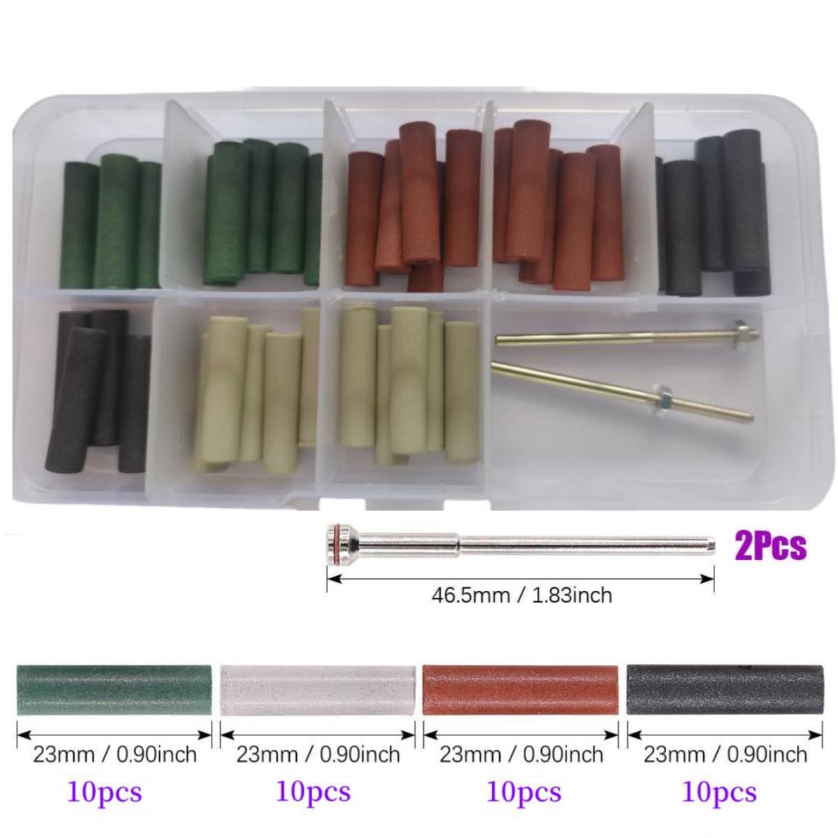 

42Pcs Polishing Wheels Kit 40Pcs Lab Beauty Silicone Rubber Polishing Wheels 2 Mandrel Shank For Hand Pieces Rotary Tool