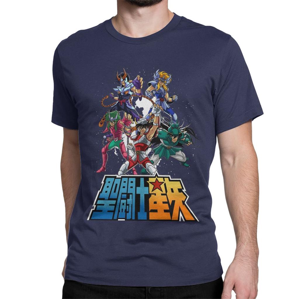 Knights Of The Zodiac Japanese Anime Men Women's T Shirt Saints Seiya Tee Shirt Short Sleeve T-Shirts Pure Cotton 6XL Clothing