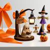 Ghost Reading Street Lamp 3D Resin Halloween Ghost Night Light LED Ghost Reading Book Table Lamp with Warm Light for Bedroom Study Living Room Indoor