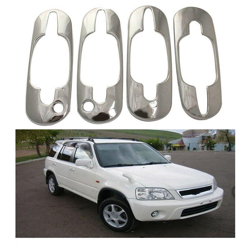 8X For Honda RD1 RD3 CR-V 1992-2001 Car The Door Handle Bowl Covers ABS Chrome Accessories Stickers
