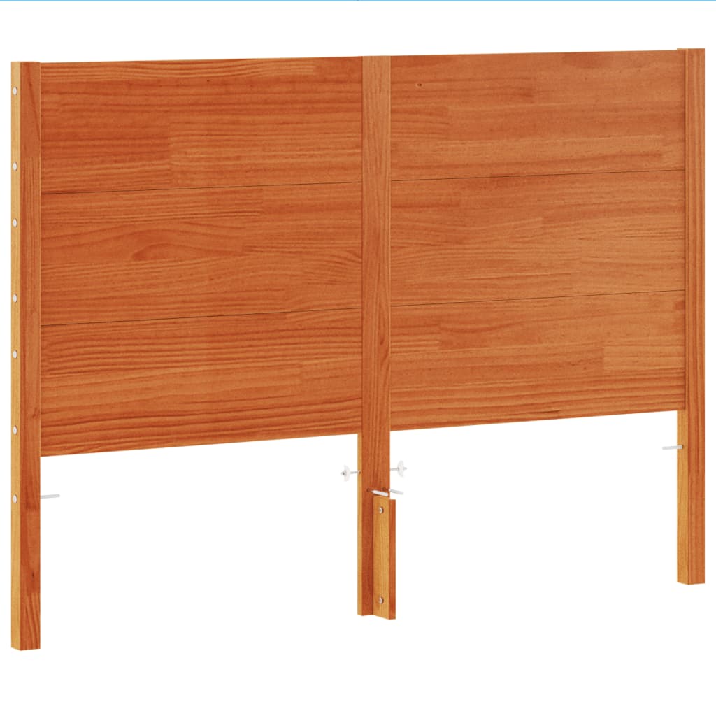 Headboard Wax Brown 160 Cm Solid Pine Wood