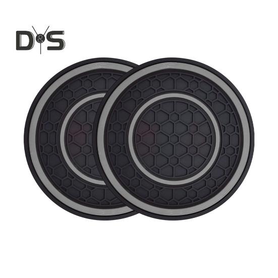 

2 шт. автомобильные подставки под стаканы термостойкие нескользящие водонепроницаемые канавки универсальный держатель для стаканов аксессуары для салона автомобиля серый