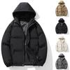 Down Cotton-padded Clothes Men's Winter Loose Large Size Cotton-padded Clothes Jacket Youth Cotton-padded Jackets Hooded Bread Clothes