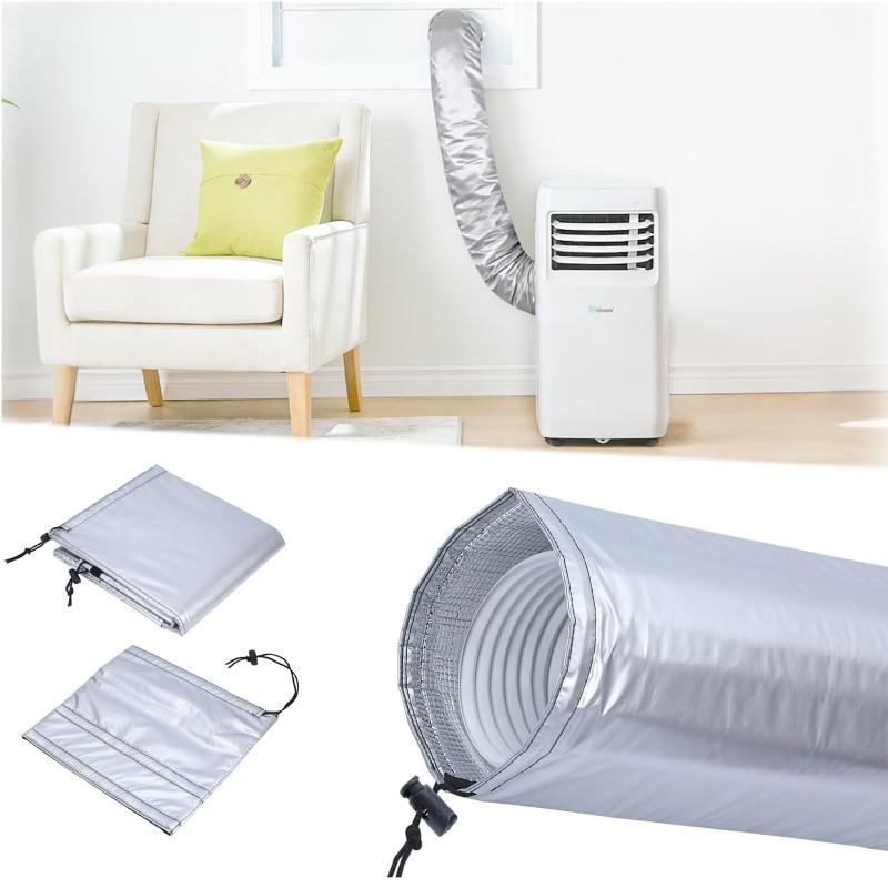 Air Conditioning Hose Cover For 5-5.9-Inch Exhaust Hose Ac Exhaust Pipe Sleeve Heat Insulation Dustproof Protective Cover
