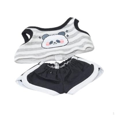 17cm Puppenkleidung Kleidung Foto Requisiten Kostüme Weiches Anzieh-Outfit Niedriges Oberteil und Hose