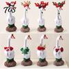 Festive Goose Clothing Accessory Christmas Porch Accessory, Deer Antler Hat, Plush Elk Santa Tree Collar, Statue Hat Apparel for 23 Inch Outdoor Yard