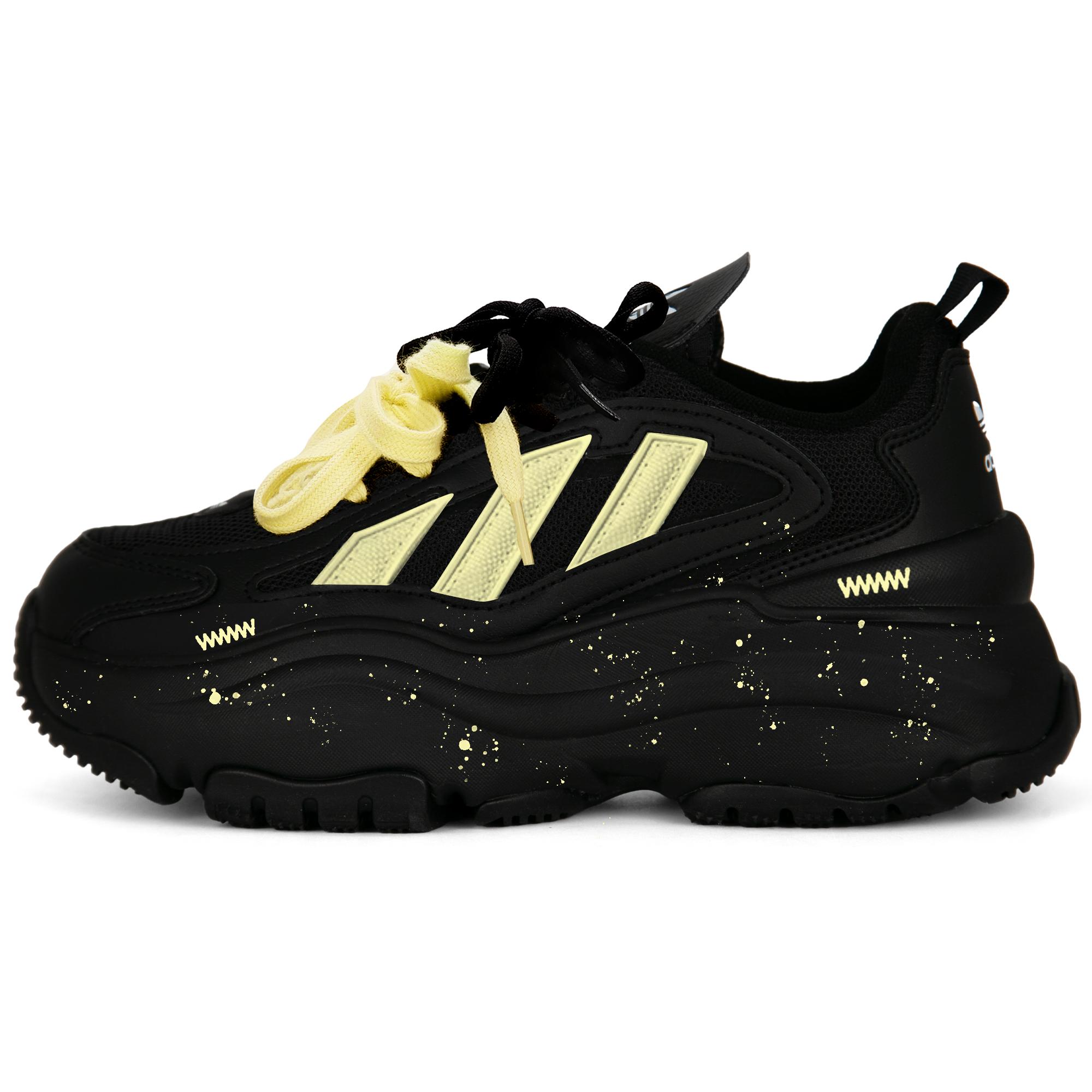 

Adidas Originals OZGAIA Outrageous Lemon Low top Chunky Sneakers Women s Black Yellow JQ4110(Team1664-) 36