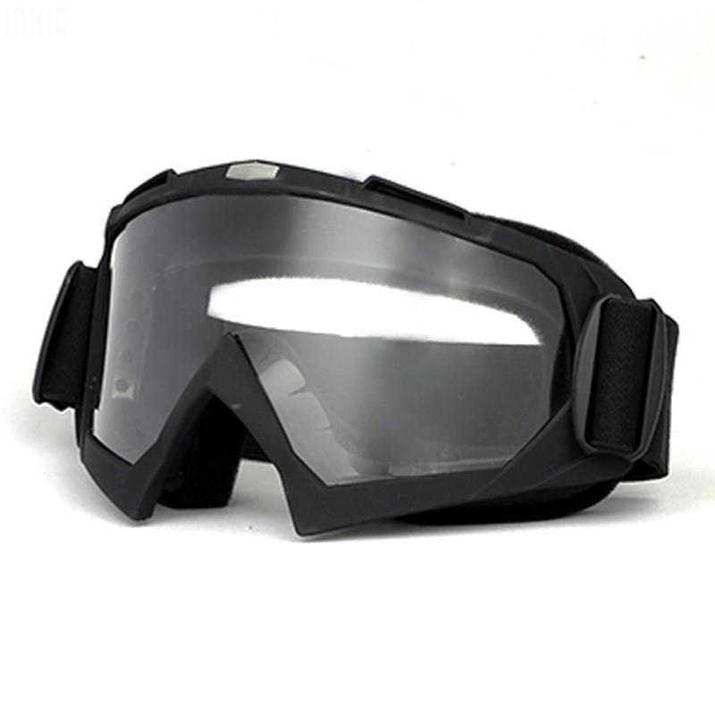 Cycling Protective Goggles Safety Windproof Outdoor Motocross Skiing Eyewear TPU Frame With Interchangeable Lenses 634 Black Frame Optical Reinforced Clear Lens