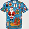 3D printed Santa Claus T-shirt men's and women's summer casual short sleeved Christmas T-shirt top men's oversized T-shirt