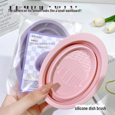 JONBOS Make-up Pinsel Reinigungsset: Silikon Faltbare Schüssel, Beauty-Ei, Puderquasten-Reiniger.