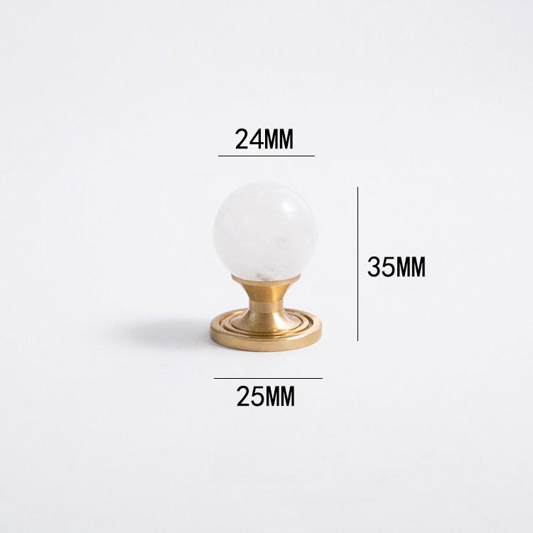 French Style Wardrobe Door Handles Personality Marble Crystal Brass Pulls for Cabinet Cupboard Dresser Drawer Furniture Hardware