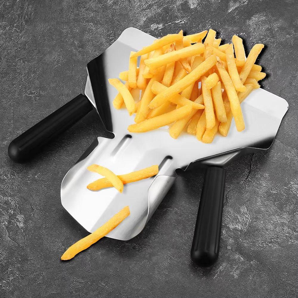 Stainless Steel Popcorn Packing Shovel Single/Double Handle Chip Scoop Kitchen Gadget