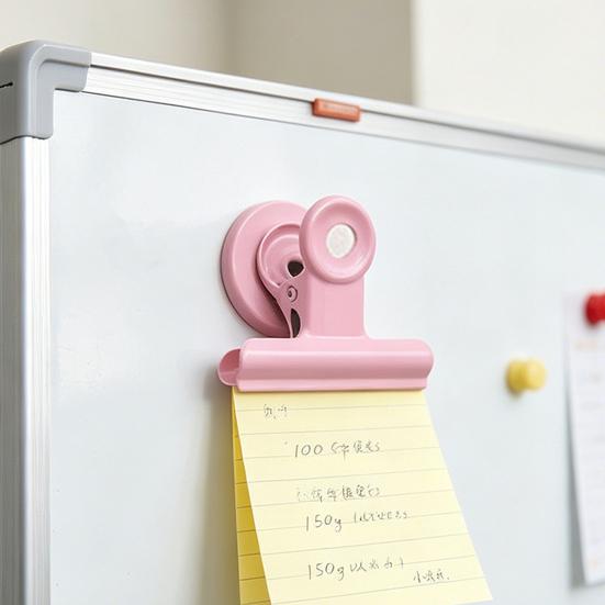 2 stk. Magnetisk Mappe Stærke Metal Mappeklemmer 38 mm Kraftige Køleskabsmagneter til Køleskab Whiteboard Kontor Hjem