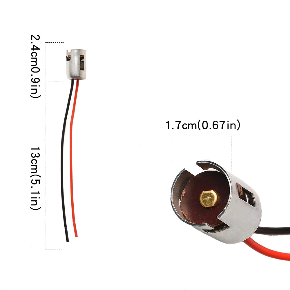 HUIQIAODS [2 Pack] LED Light Bulb Socket Connector Light Socket 1156 BA15S S25 Parallel