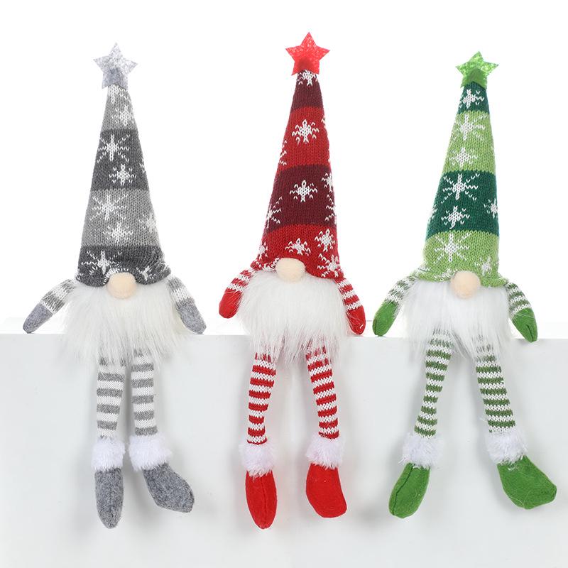 Light-Up Faceless Old Man Star Hat Christmas Ornaments