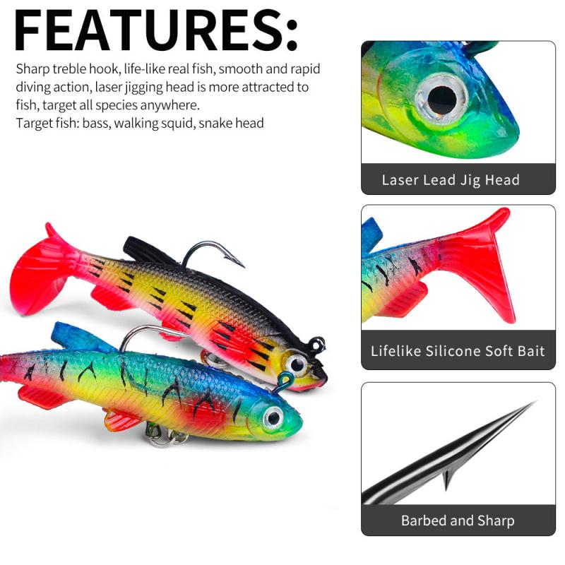 PaddedTLure Bait7.5cm13.5gUniversal Saltwater and Freshwater Simulated Bass Lure for Long Casting