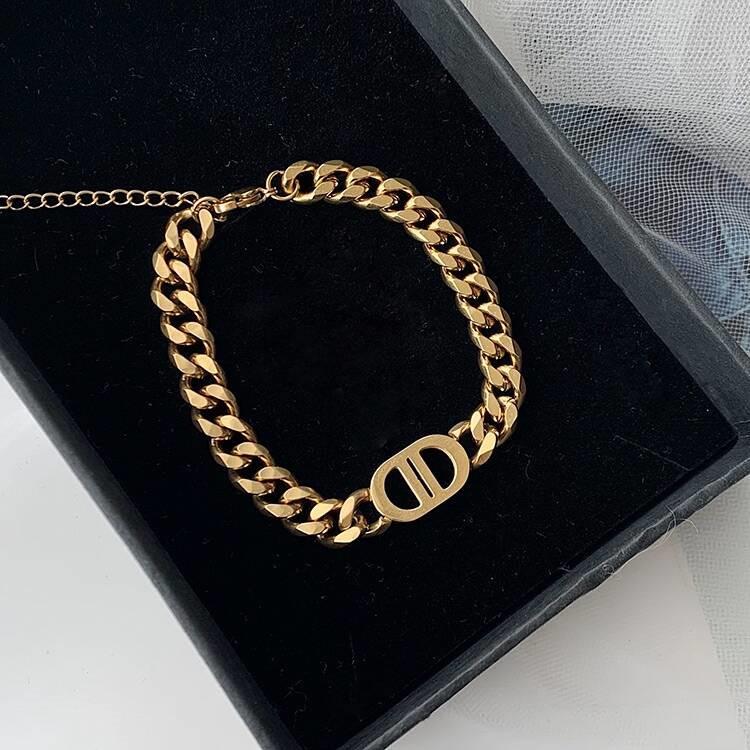 Titanium Steel Non-Fading Women's Hip-Hop Cuban Chain Necklace - Trendy European & American Street Style Clavicle Accessory