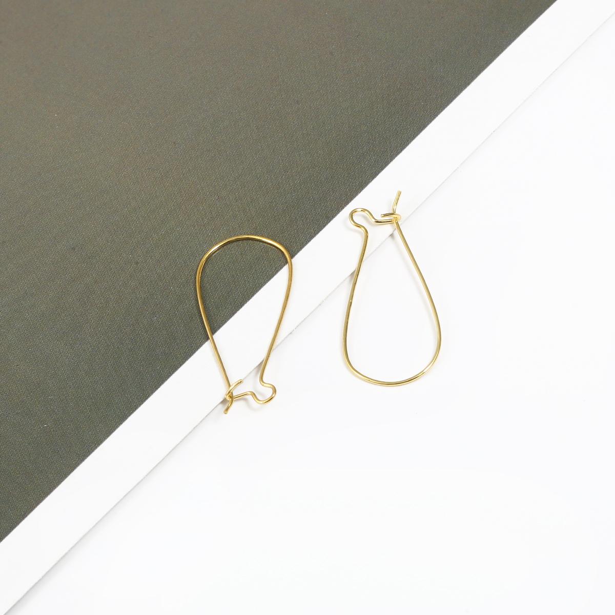 

100 шт. Великих гачків для сережок із покриттям для вушних дротів Фурнітура для аксесуарів DIY 16x38mm