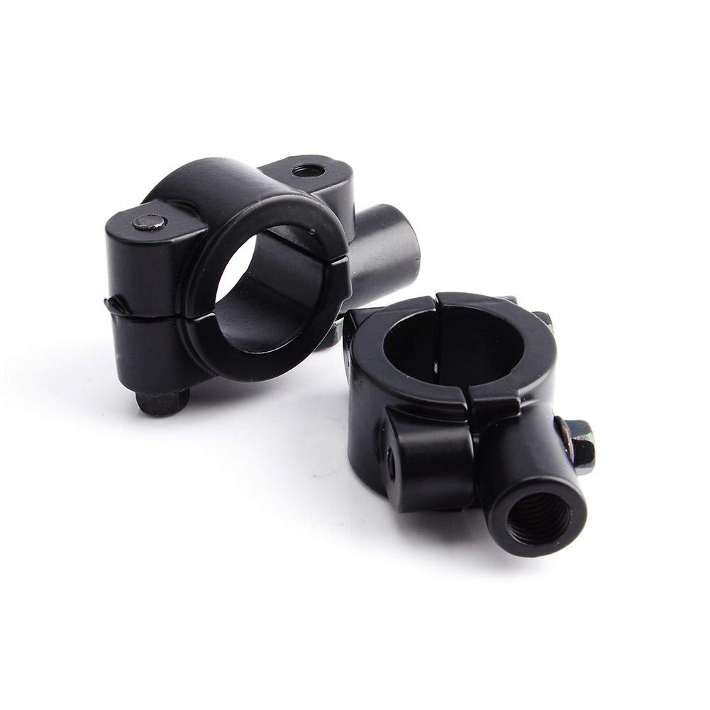 Left and Right Set Motorcycle Handle Mirror Mount Motorcycle Rearview Mirror Mount Clamp Universal