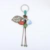 Handmade Ceramic Strawberry Pepper Keychain Vintage Style Smooth Surface Key Ring for Purse Hanging Decoration Gift