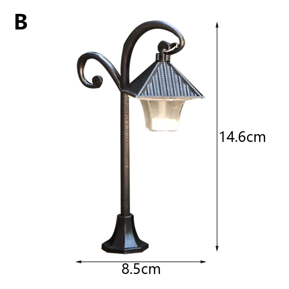 

Пейзаж бонсай орнамент домашний декор миниатюры дорожный фонарь модель уличный фонарь фигурка уличный фонарь B