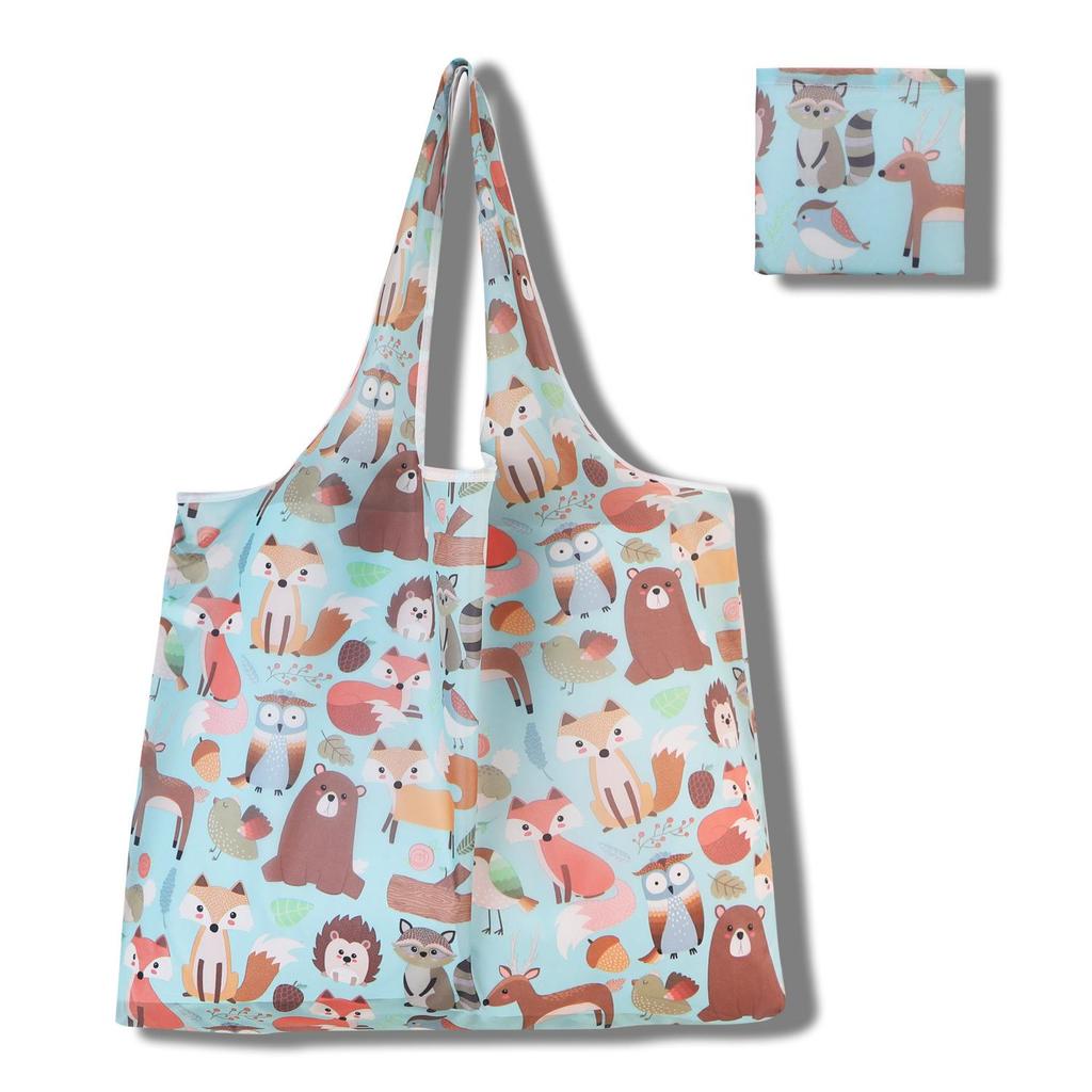 Eco-Friendly Large Capacity Foldable Tote Bag - Creative, Portable, Printed, and In Stock