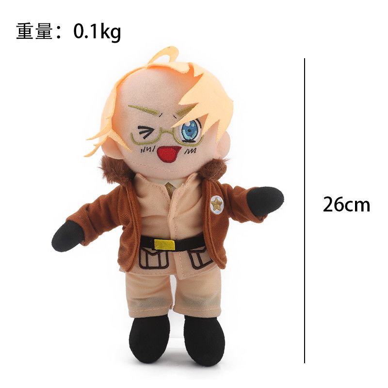 25cm Peluche Ivan Braginsky Bambola Anime Hetalia Potenze dell'Asse Alfred F. Jones USA Giocattolo di Peluche Cosplay Country