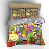 Colorful Cartoon Characters Set – Decoration and Art Exquisite three-piece bedding set gift for kids and adults