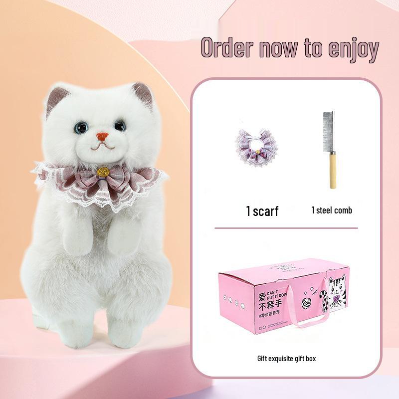 Cross-border Cat Doll Backpack: Plush Simulation Double Shoulder Toy, Ideal Gift for Girls