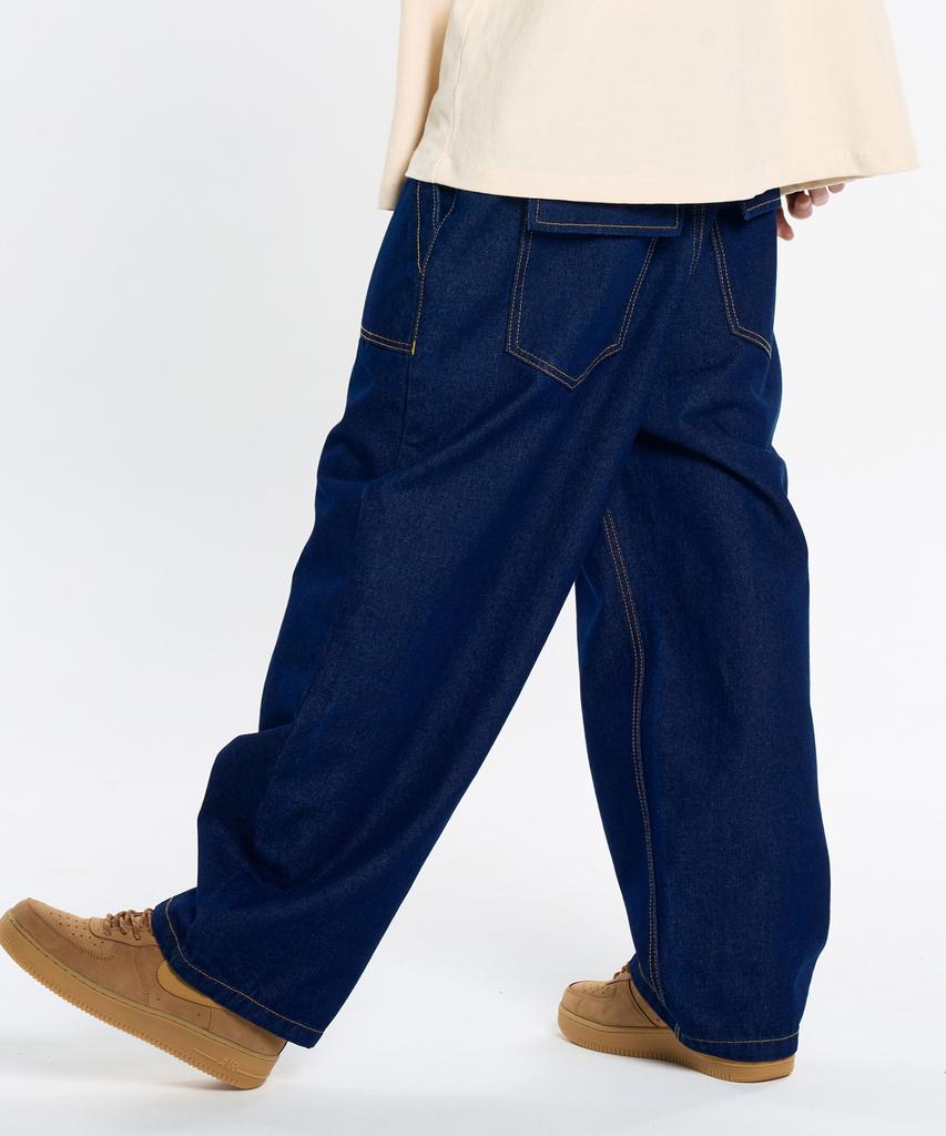 CONTROBANAL3 Raw Denim Wide Fatigue Pants [Indigo]