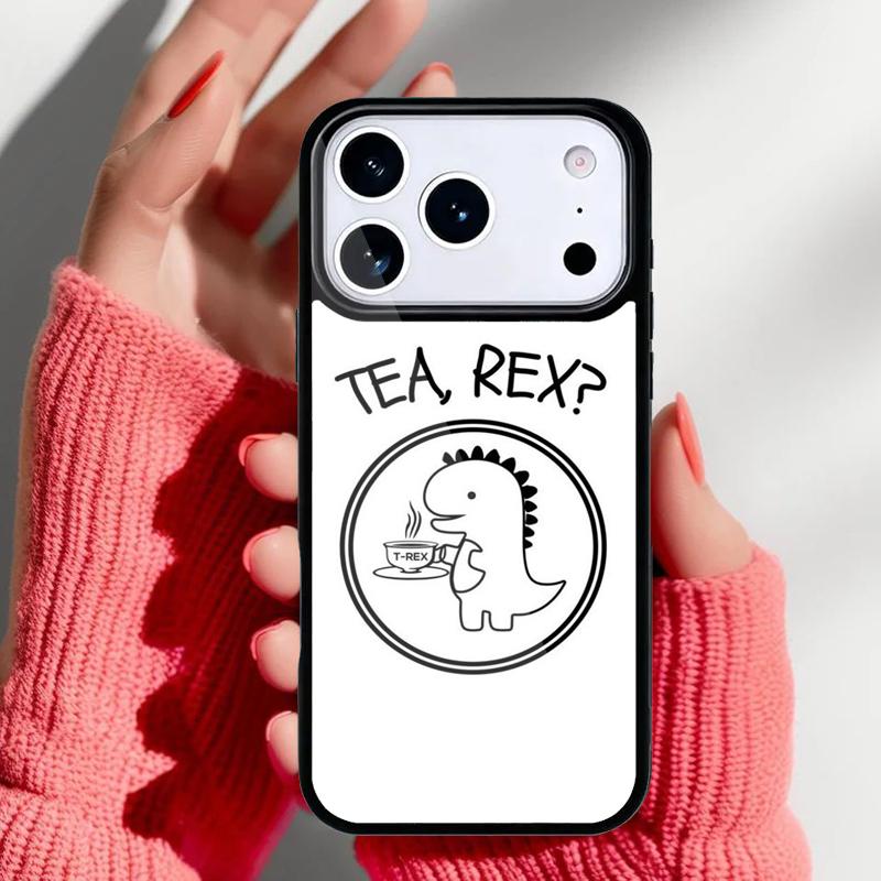 Cute Dinosaur Tea-Rex Phone Case for iPhone 17 16 15 14 13 Pro Max Back Cover for 12 11 Pro Coque