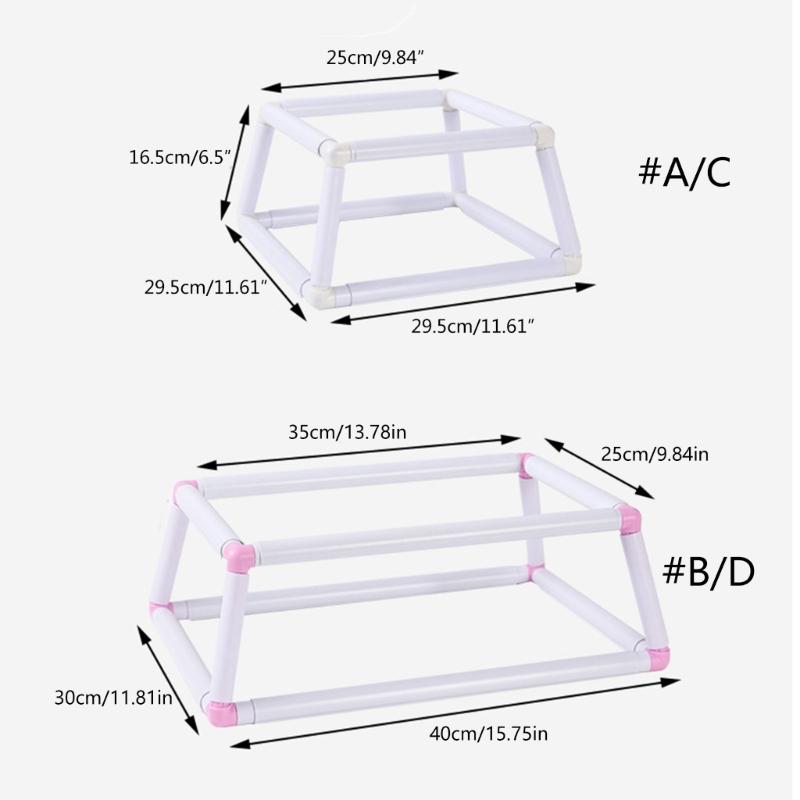 Double Layer Embroidery Frame Square Embroidery Hoop Quilting Frame Trapezoids Embroidery Snap Frame for Quilting Craft
