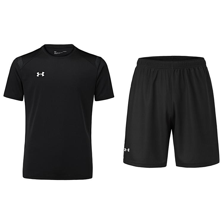Under Armour Simple Logo Crew Neck Short Sleeve Jersey Unisex Black 21500525-001+23500203-001 S