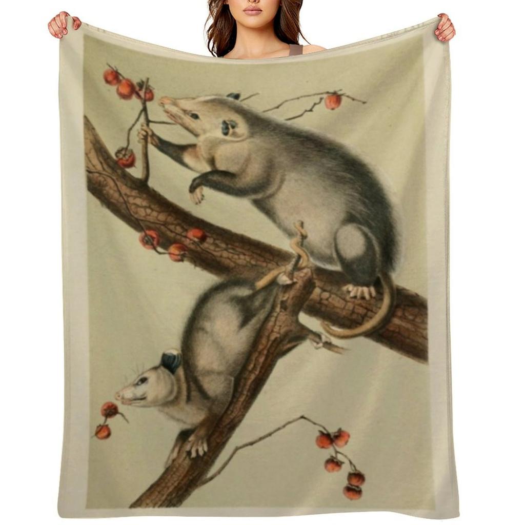 Naturalist Opossum Throw Blanket Blankets For Baby Soft Beds Tourist Blankets Sofas Of Decoration Blankets