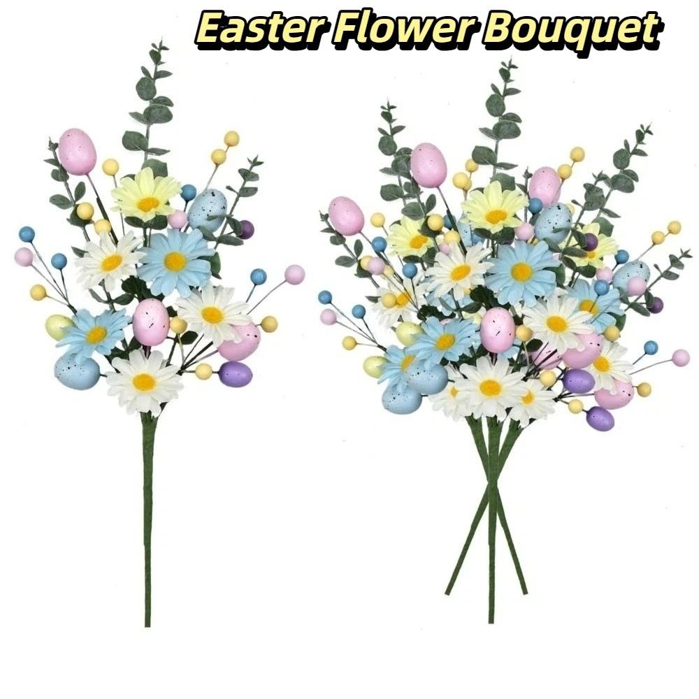 Realistic Easter Flower Bouquet Colorful Decorative Easter Egg Decor DIY Berry Easter Egg Branch Party Decoration