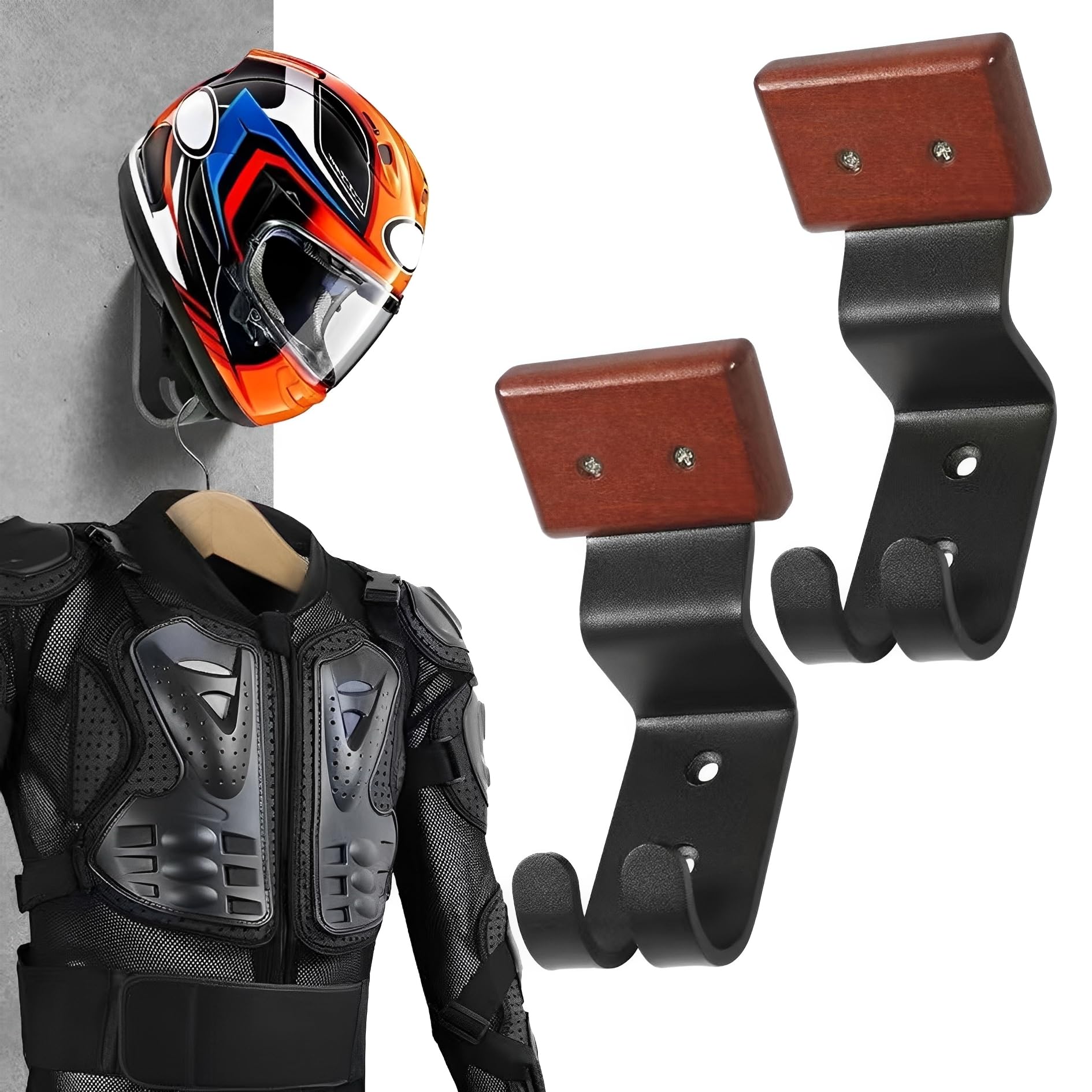 

MIMIA Helmet Holder, Helmet Rider Suit, Wall Mounted, Helmet Stand, Helmet Storage, Helmet Hanger,