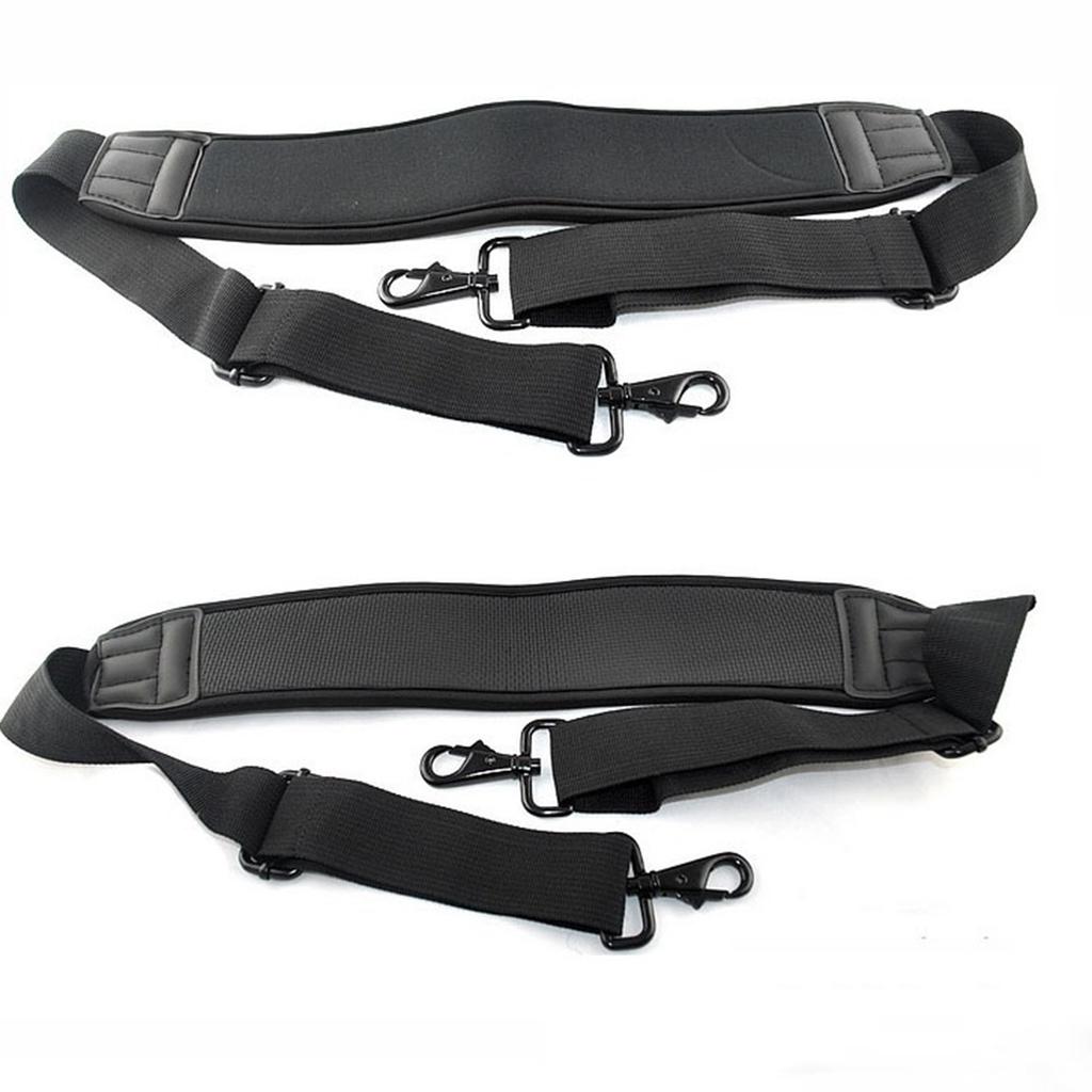 Black Adjustable Shoulder Bag Strap with Double Hooks for Canon Nikon Laptop Computer Camera Stabilizer Bag