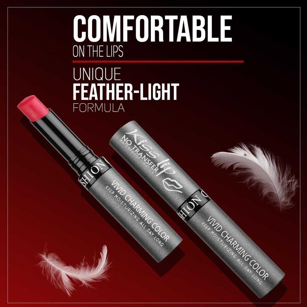 FASHION COLOUR Kissproof Non Transfer Lipstick | Water Resistant & Smudge Proof | Non-Drying | Lightweight | Long Stay Upto 15Hrs | Boysenberry