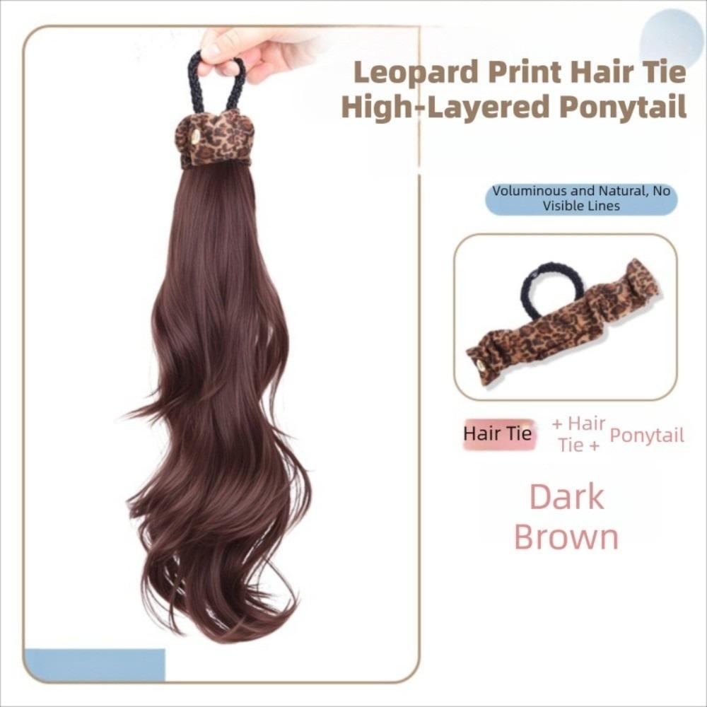 Ponytail Holder Long Wavy Ponytail Hair Fixed Elastic Hair Bands Ponytail  for Kids and Women