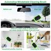 Extendable Car Windshield Cleaner Microfiber Pads Microfiber Cleaning Brush Rotating Head with 4 Windshield Cleaning Kit