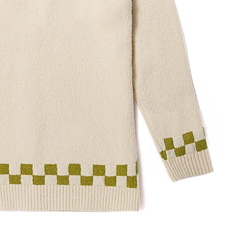 Vans Knitwear Women's Ecru V Neck Moderate Cardigan VN000FXHDJR