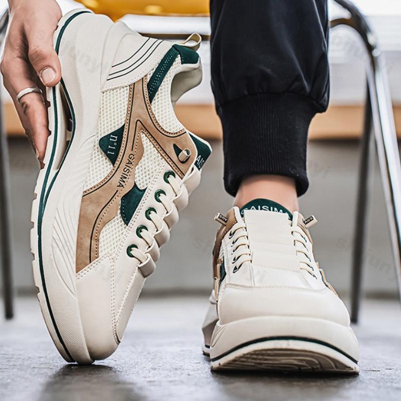Fashion New Men's Shoes Spring 2025 Mesh Breathable Casual Sports Casual Shoes Versatile Thick Sole Height Increasing Chunky sneakers