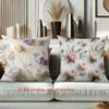 Floral Printed Cushion Covers 2D Flat Printing Style Polyester pillowcase, sofa decorative cushion cov Headboard Pillow