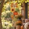 Wooden Autumn Theme Decorations Kit Maple Leaf Fall Harvest Pendant Material Kit  Party