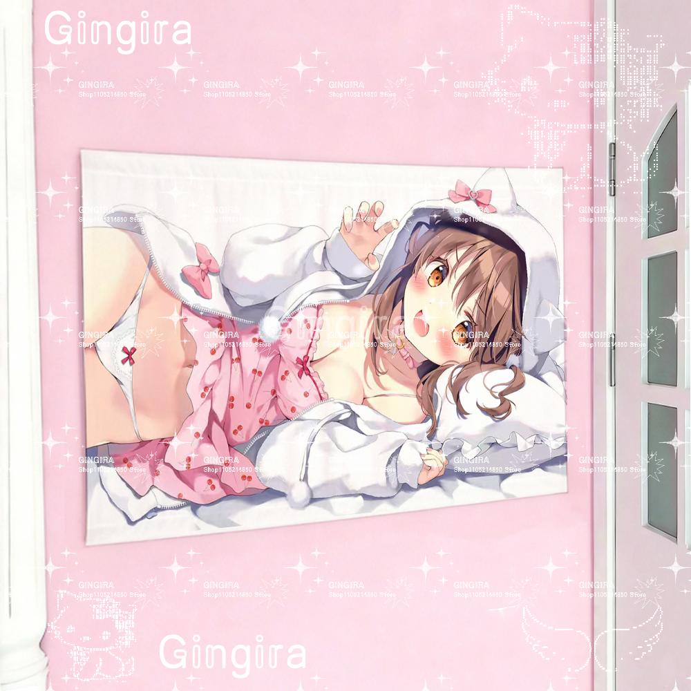 ?^?????^?? 2D cute girl galgame dormitory and bedroom decoration, tapestry, fabric for wall hanging, indoor hangin