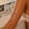 Adjustable Spiral Upper Arm Cuff Bracelet for Women, Boho Open Coil Arm Bangle Bracelet, Armband Jewelry for Festivals, Parties, Daily Wear